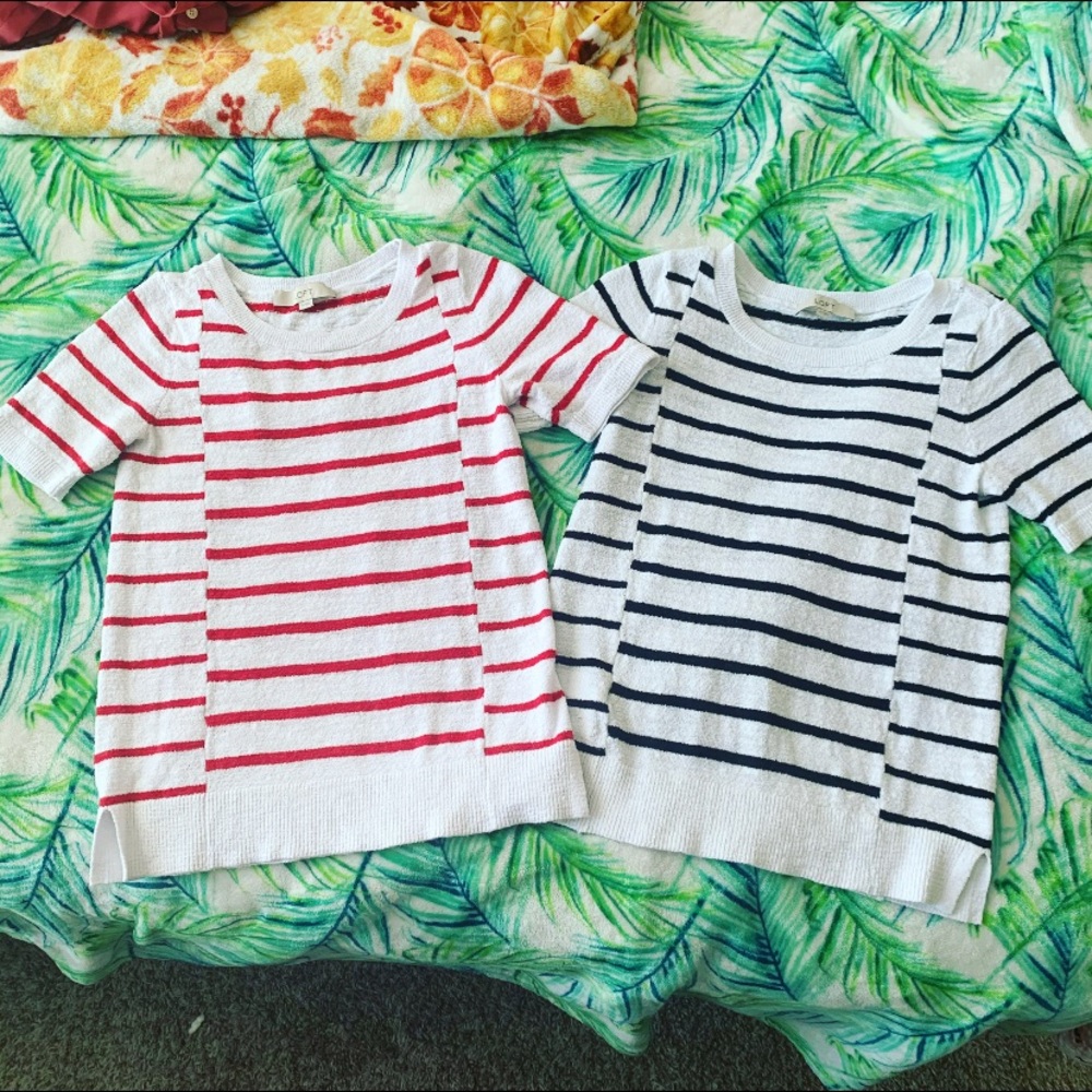 2 LOFT short sleeve sweaters